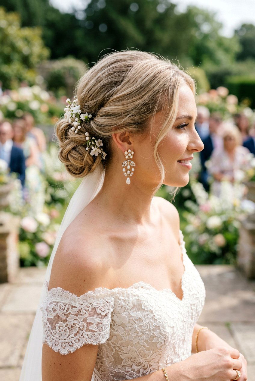 Side Swept Bridal Chignon - 20 classic bridal chignon - 20 classic bridal chignon