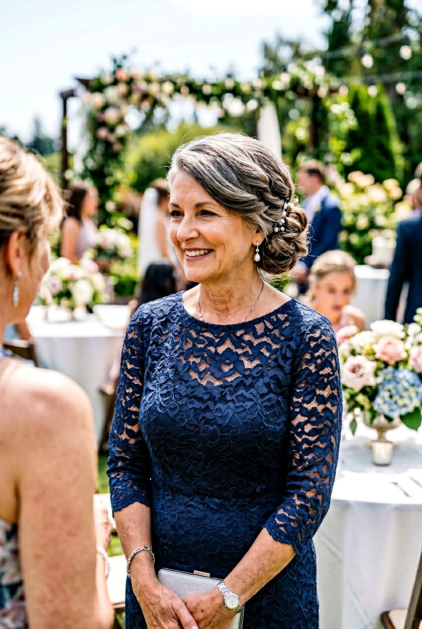 Side Swept Chignon - 20 polished wedding bun for older women - 20 polished wedding bun for older women