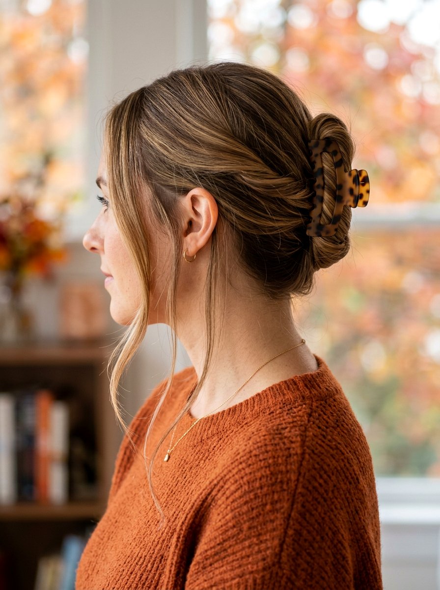 Side Swept Claw Clip Twist - 20 claw clip twist for shoulder length hair - 20 claw clip twist for shoulder length hair