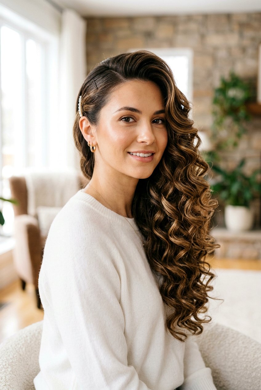Side Swept Curls - 20 classy hairstyles for women - 20 classy hairstyles for women