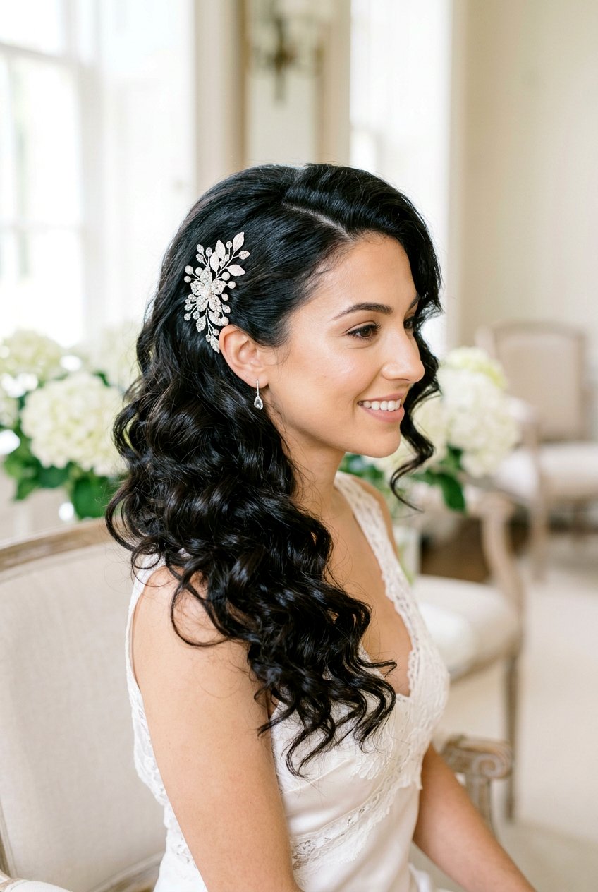 Side Swept Curls - 20 curly hairstyles for women - 20 curly hairstyles for women