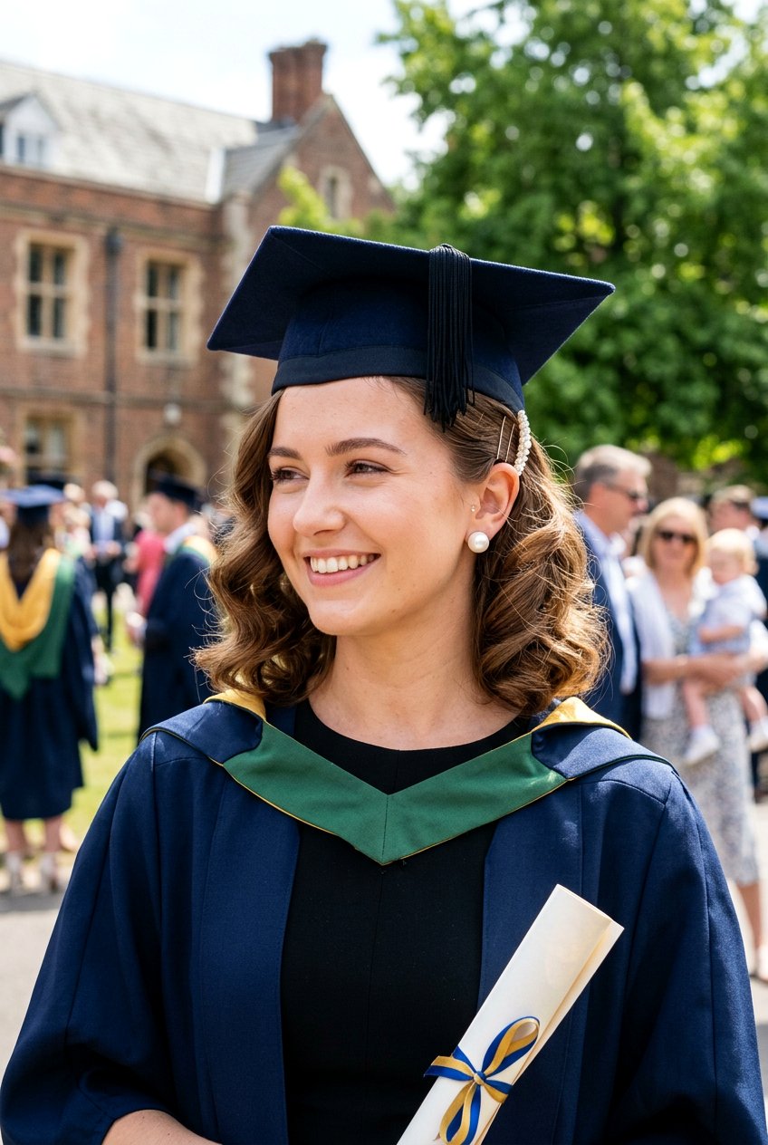 Side Swept Curls - 20 graduation hairstyle for shoulder length hair - 20 graduation hairstyle for shoulder length hair