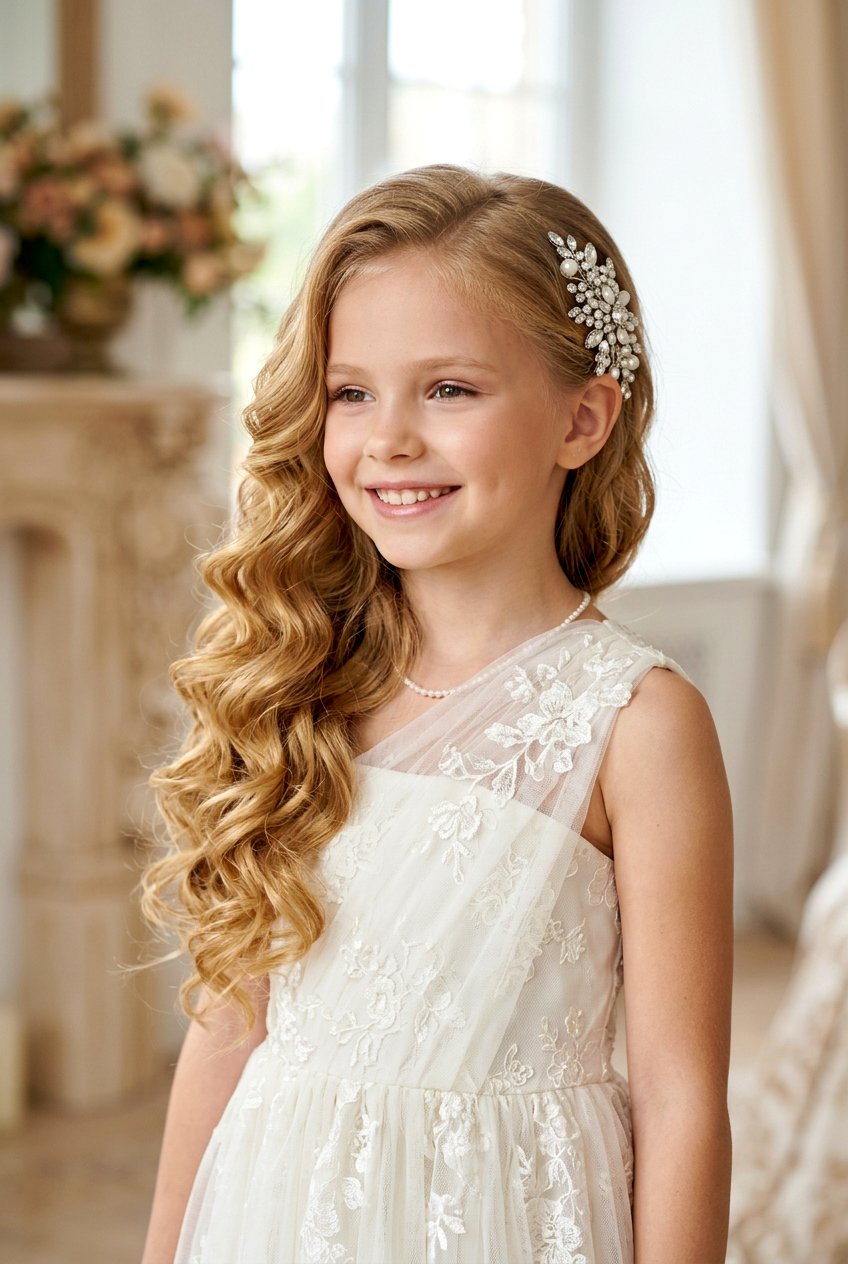 Side Swept Curls For Girls - 20 pageant curls for girls