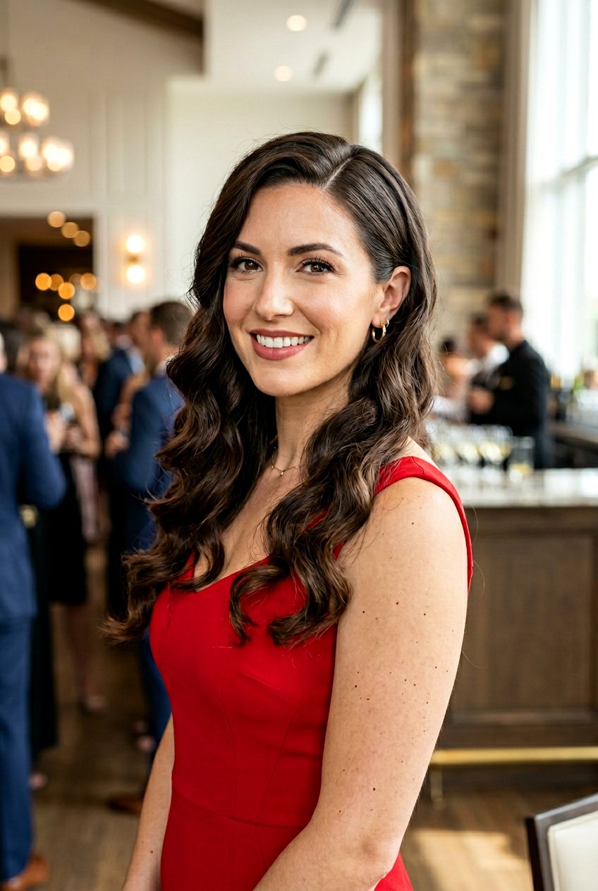 Side Swept Curls For Long Hair - 20 birthday hairstyle for long straight hair - 20 birthday hairstyle for long straight hair