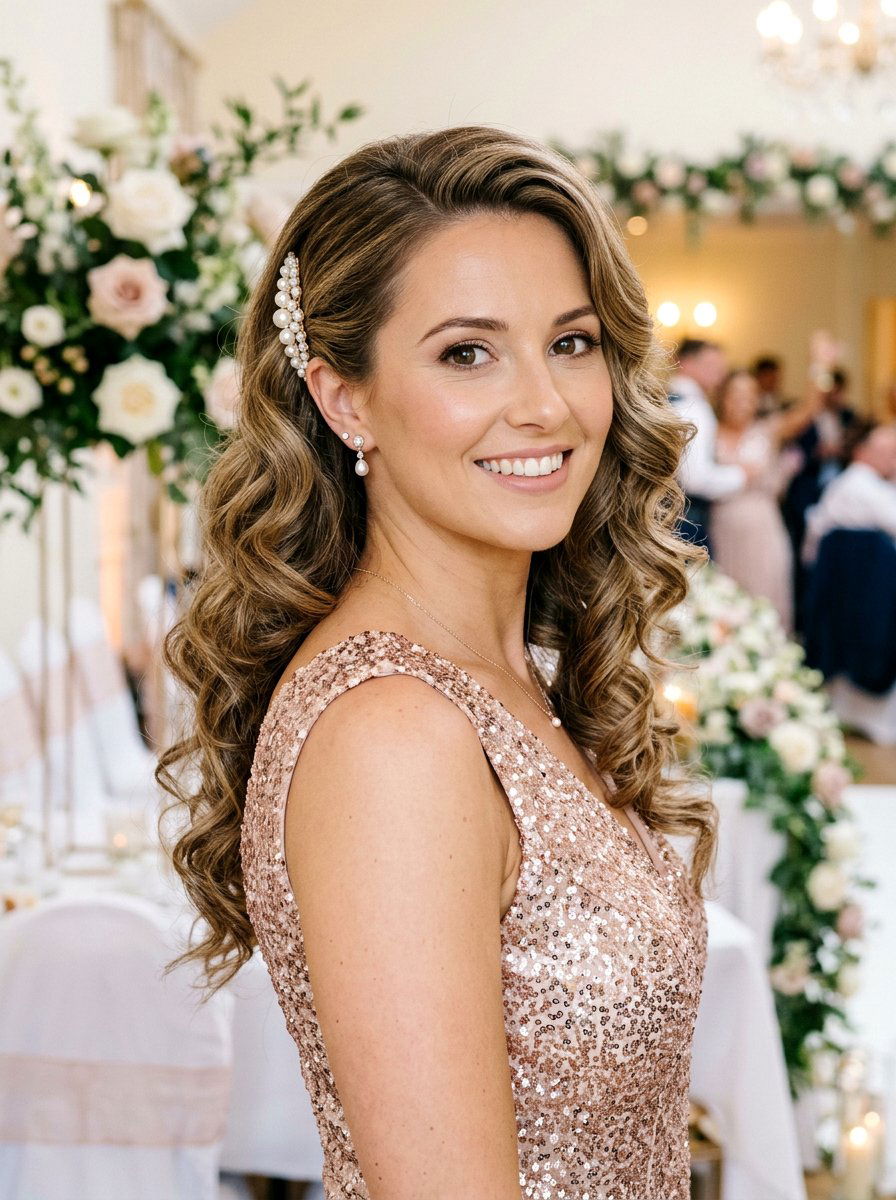 Side Swept Curls For Wedding - 20 wedding hairstyles for black bridesmaids - 20 wedding hairstyles for black bridesmaids