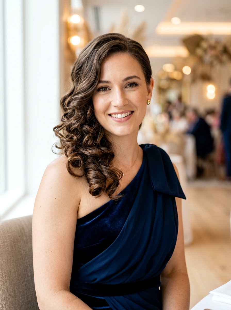 Side Swept Curls Medium Hair - 20 school dance hairstyles for medium hair - 20 school dance hairstyles for medium hair