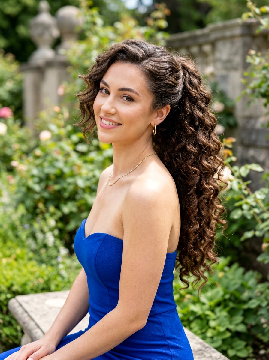 Side Swept Curls Ponytail - 20 homecoming hairstyles with ponytail - 20 homecoming hairstyles with ponytail