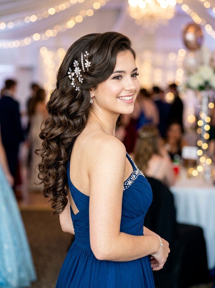 Side Swept Curls Prom Hair - 20 prom hair ideas for women - 20 prom hair ideas for women