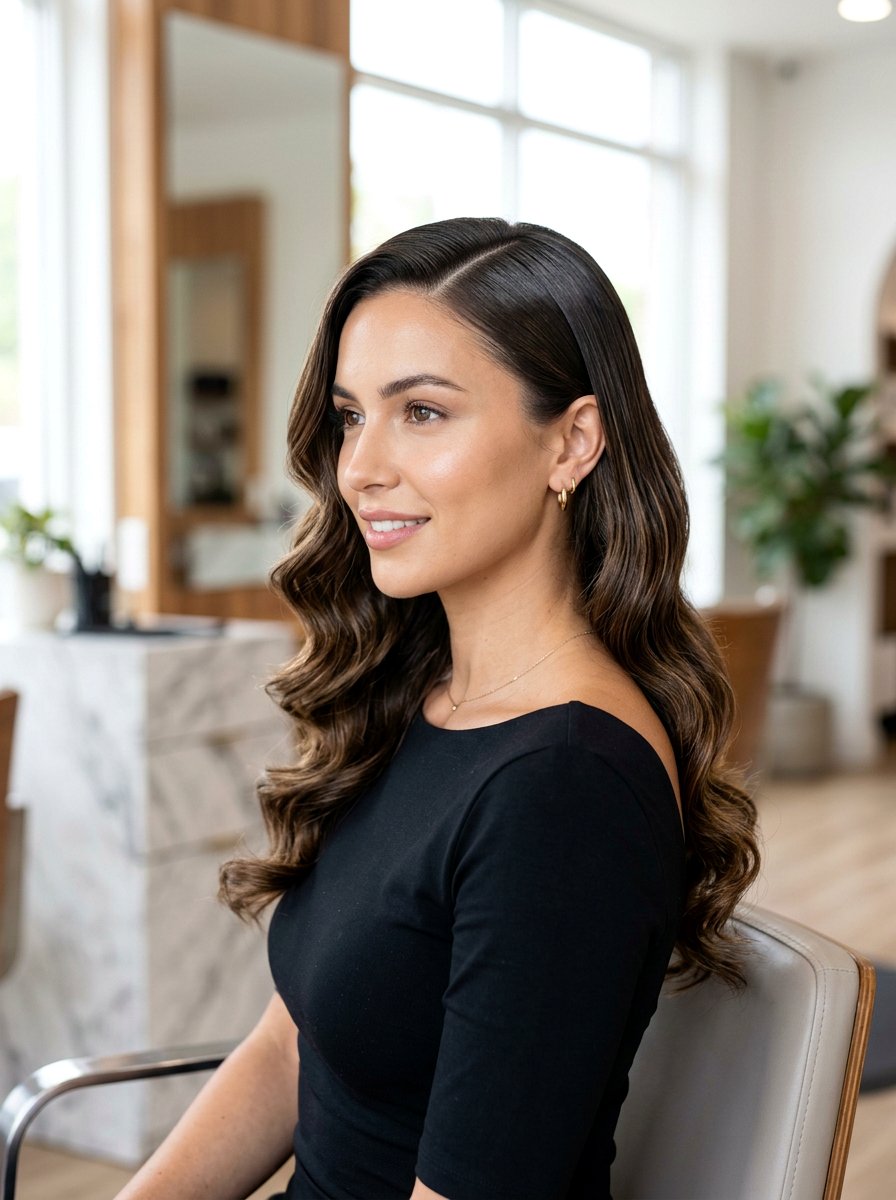 Side Swept Curls With Sleek Root Finish - 20 old hollywood side swept curls - 20 old hollywood side swept curls