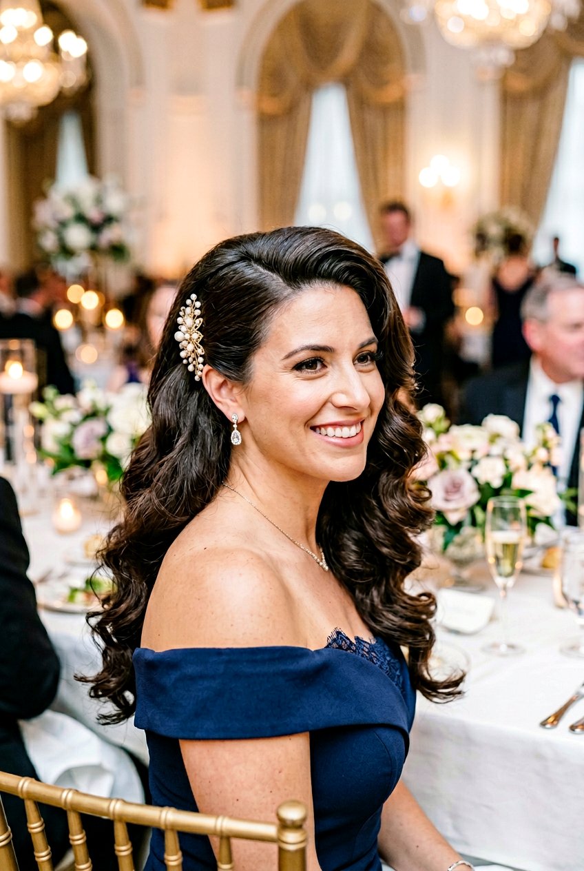 Side Swept Curls With Volume - 20 engagement party hairstyles - 20 engagement party hairstyles