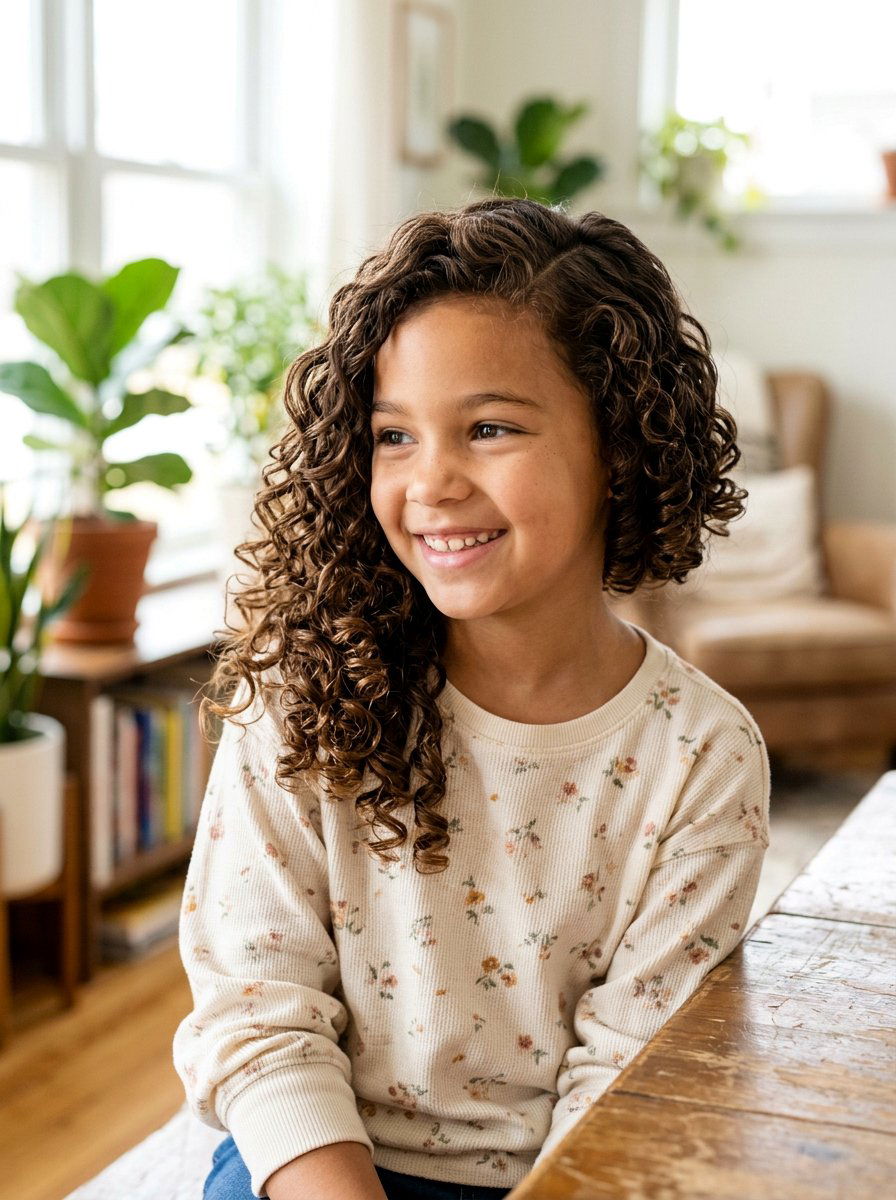 Side Swept Curly Bob - 20 quick school hairstyle for short curly hair - 20 quick school hairstyle for short curly hair