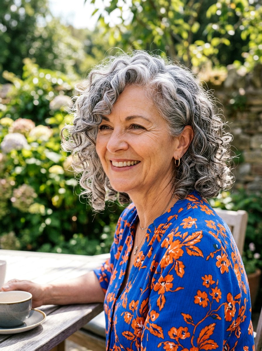 Side Swept Curly Bob For Older Women - 20 side swept hairstyle for older women - 20 side swept hairstyle for older women