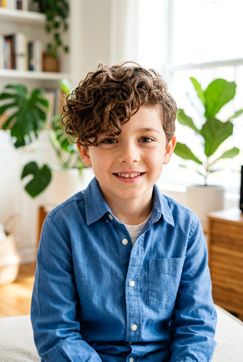 Side Swept Curly Mop Top - 20 curly mop top haircut boys - 20 curly mop top haircut boys