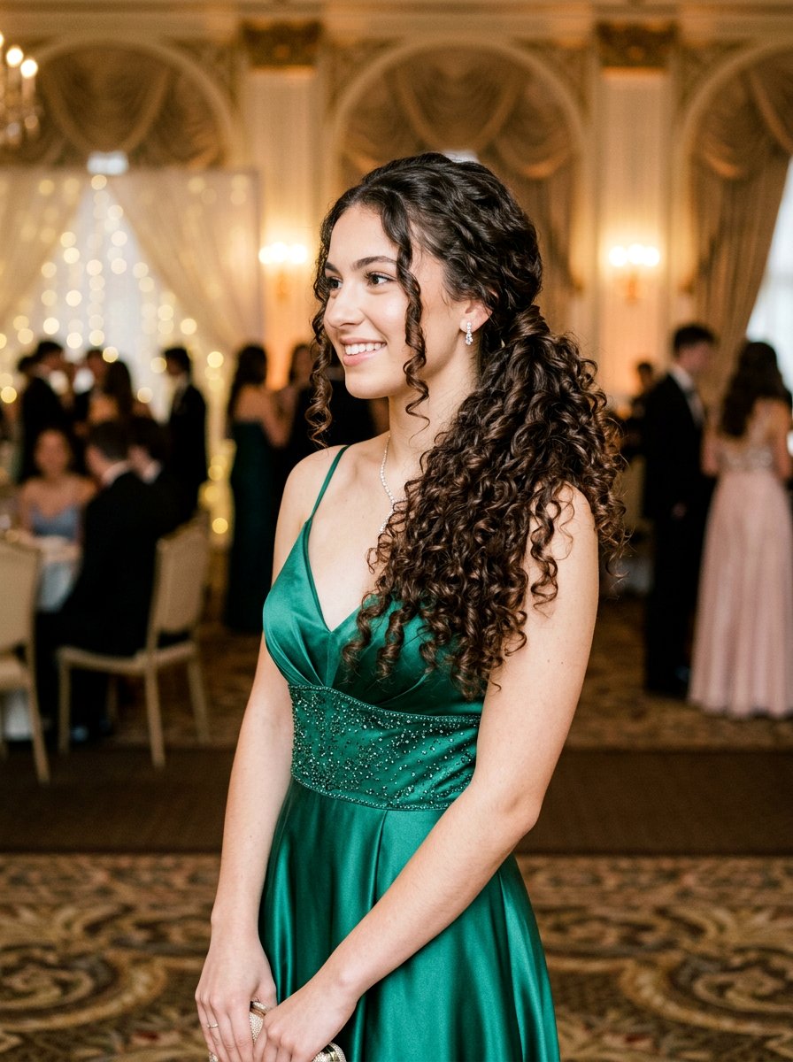 Side Swept Curly Ponytail - 20 prom side swept curls hairstyle - 20 prom side swept curls hairstyle