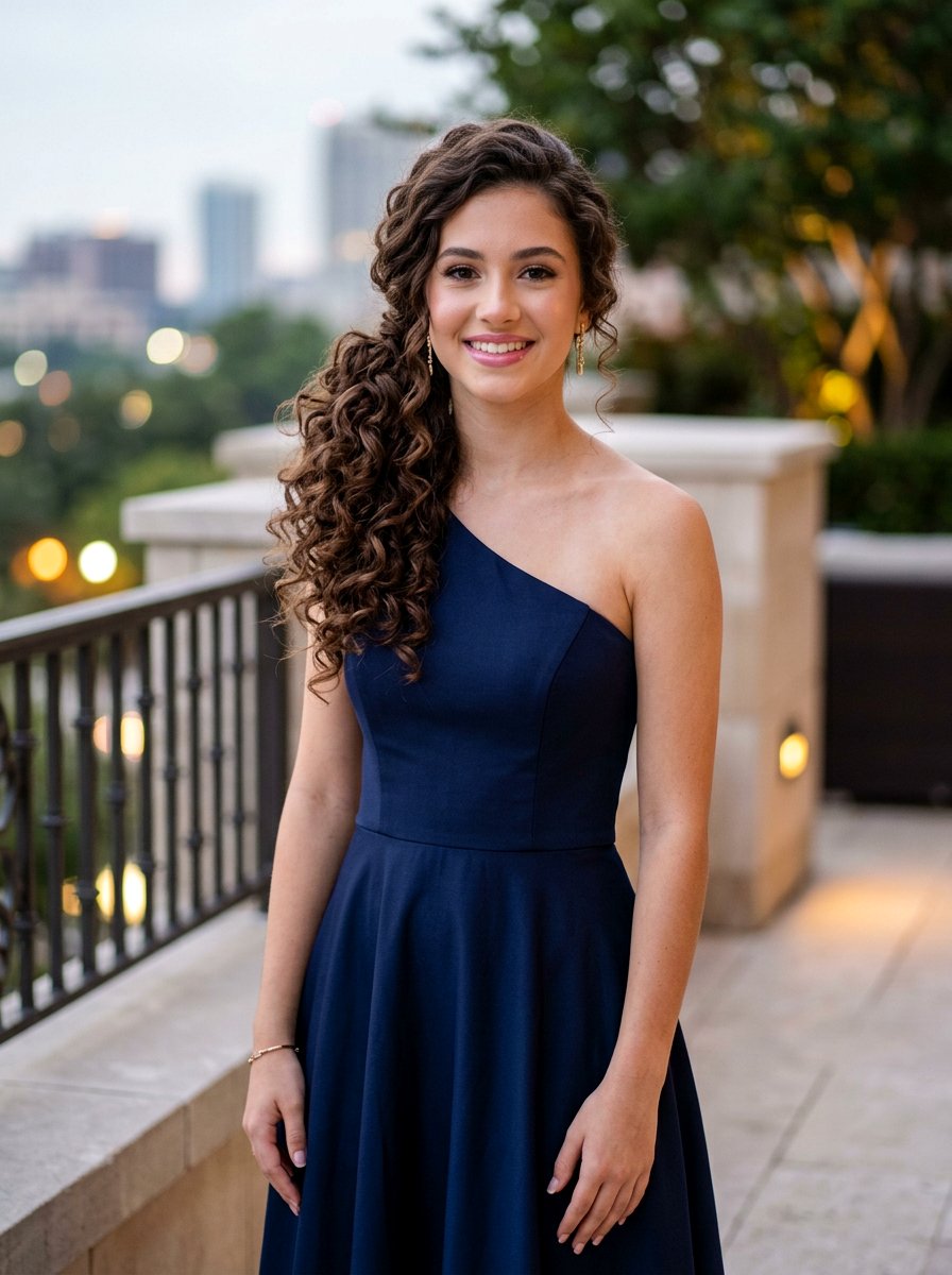 Side Swept Curly Ponytail - 20 teen girls homecoming curls ponytail - 20 teen girls homecoming curls ponytail