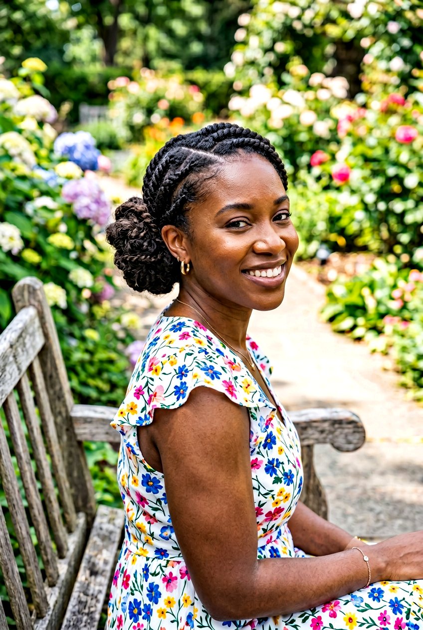 Side Swept Flat Twists - 20 natural hair updo with twists - 20 natural hair updo with twists