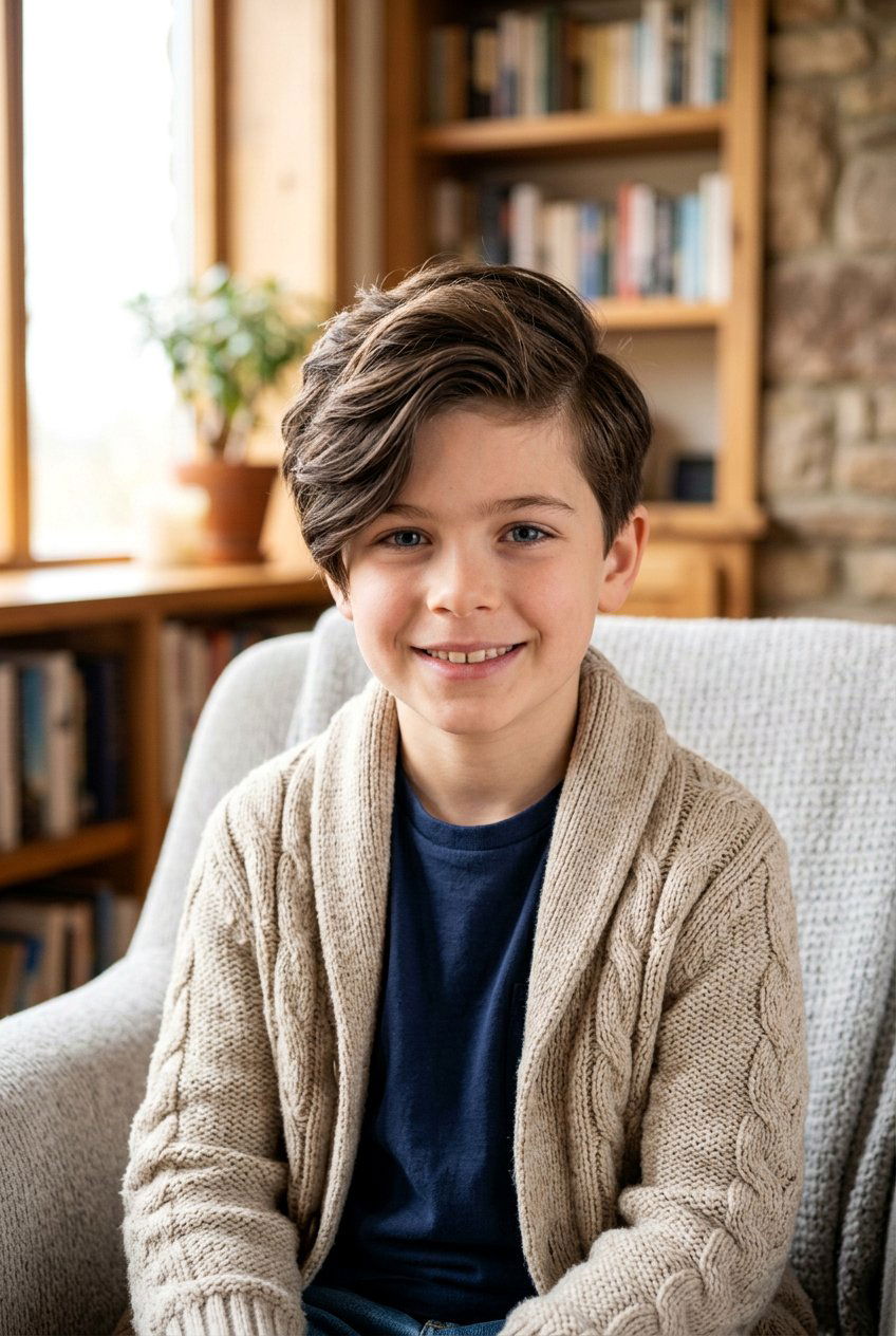 Side Swept Flow - 20 shoulder length haircut for boys - 20 shoulder length haircut for boys