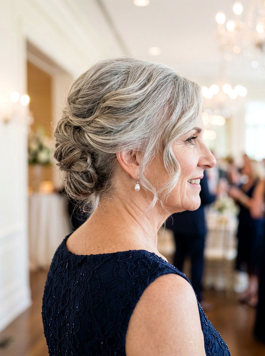 Side Swept French Twist Updo For Older Women - 20 side swept hairstyle for older women - 20 side swept hairstyle for older women