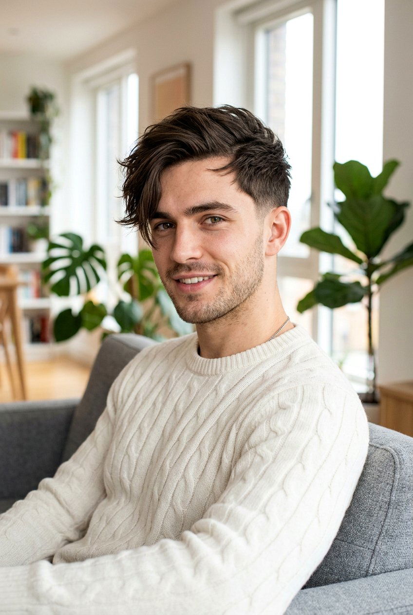 Side Swept Fringe Haircut For Long Face - 20 men haircut ideas for long face - 20 men haircut ideas for long face