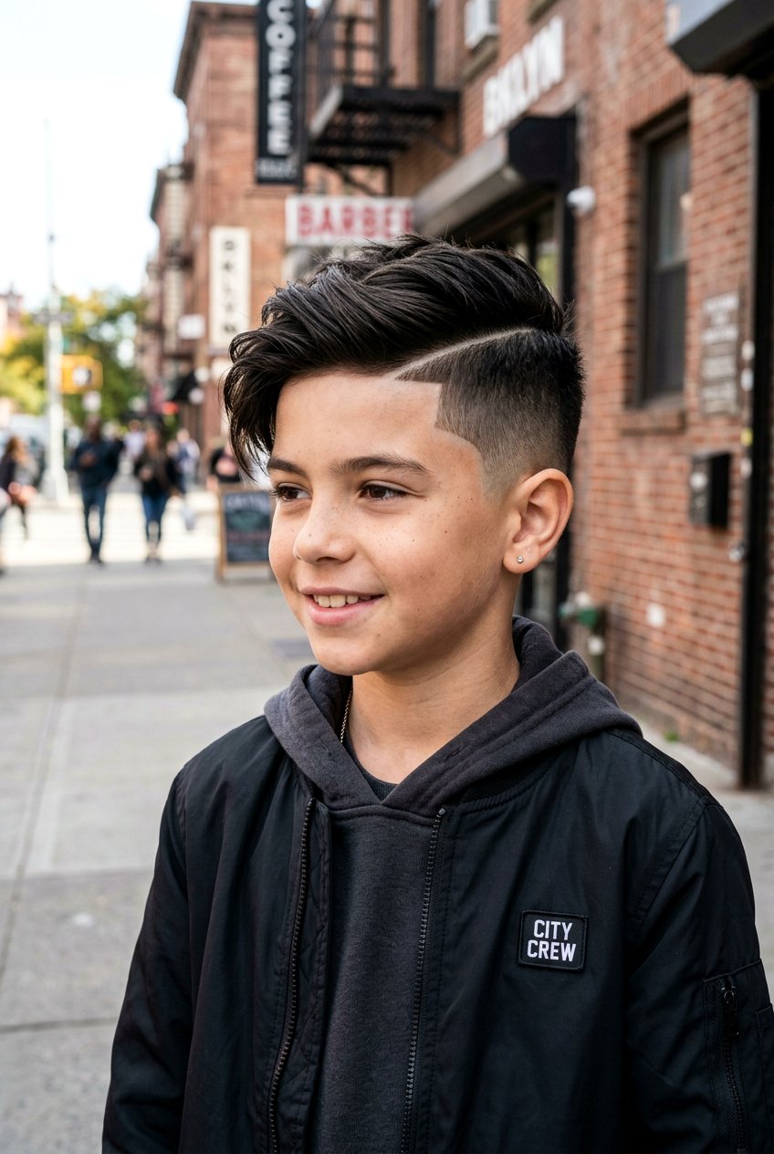 Side Swept Fringe With Hard Part - 20 boys haircut with side swept fringe - 20 boys haircut with side swept fringe