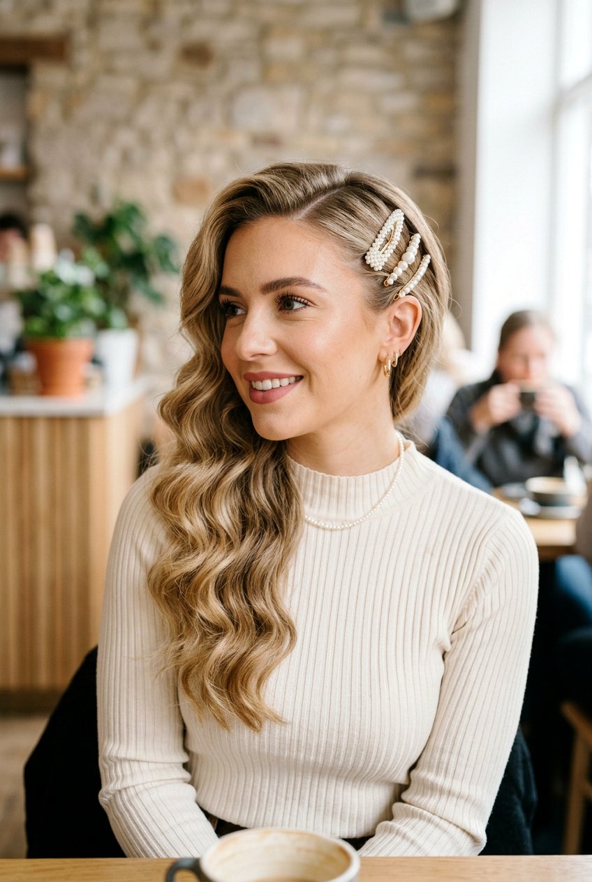 20 Elegant Pearl Clip Hairstyles for a Timeless, Chic Look