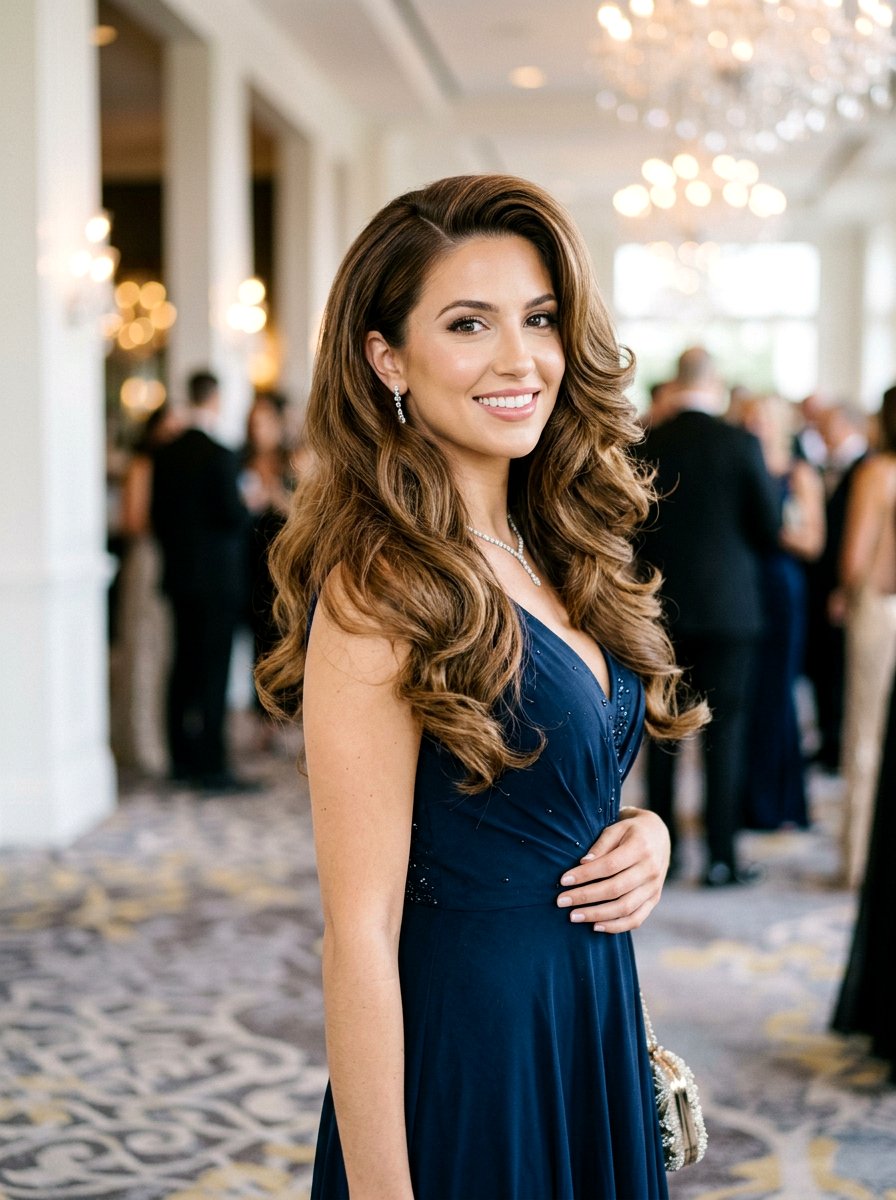 Side Swept Layered Blowout - 20 glossy blowout layers for long hair - 20 glossy blowout layers for long hair