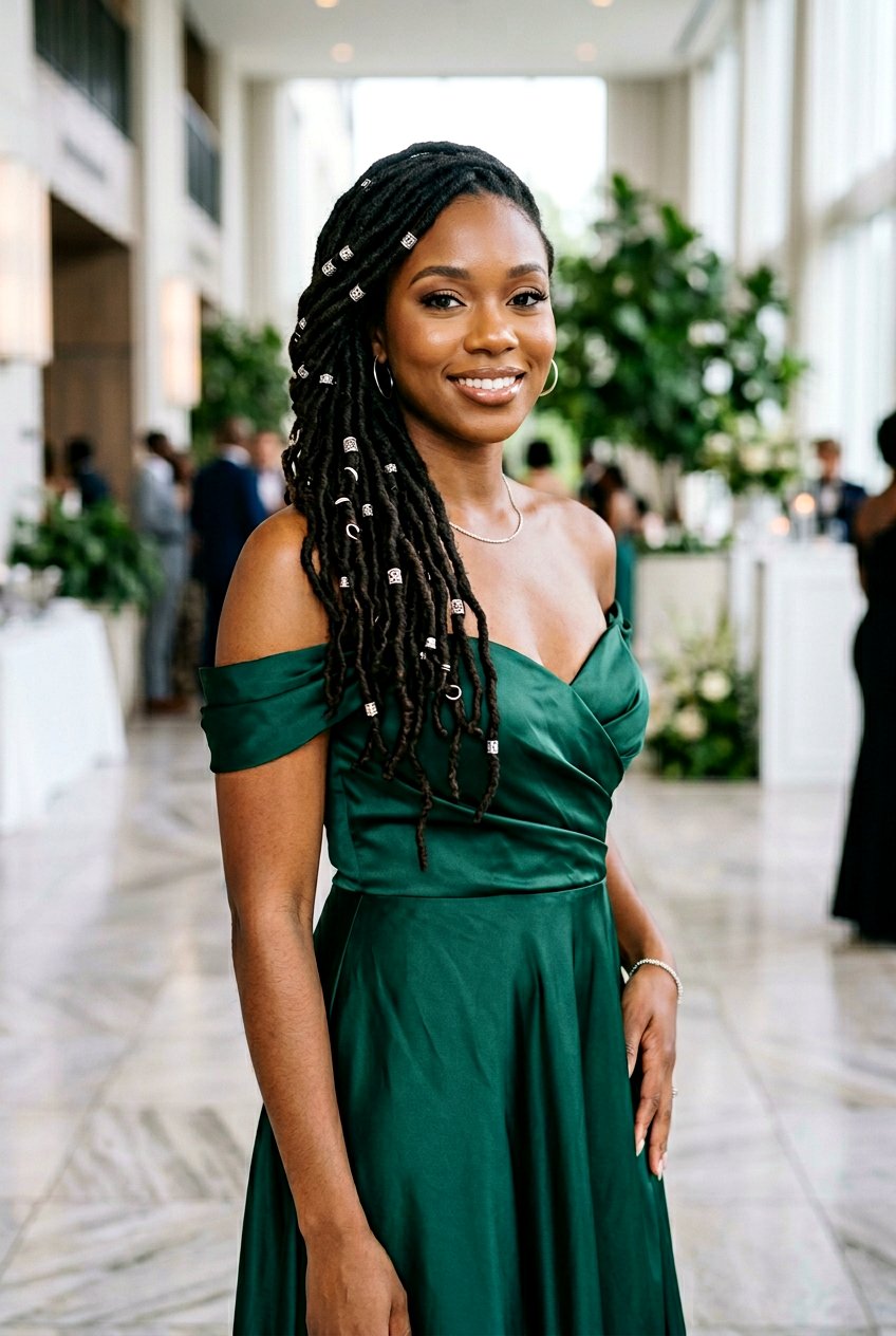 Side Swept Loc Ponytail - 20 long loc ponytail for women - 20 long loc ponytail for women