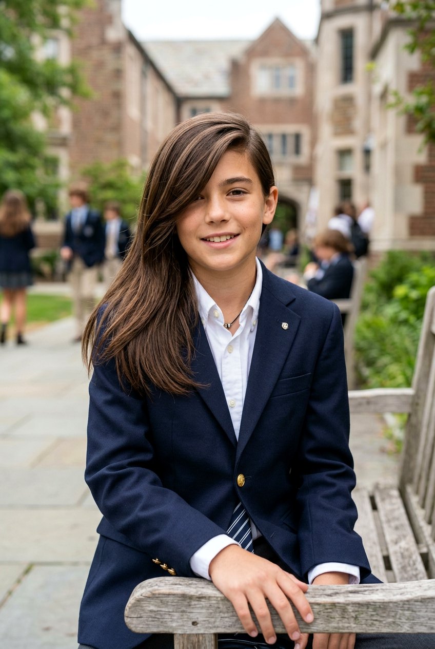 Side Swept Long Hair - 20 long haircut for boys with straight hair - 20 long haircut for boys with straight hair