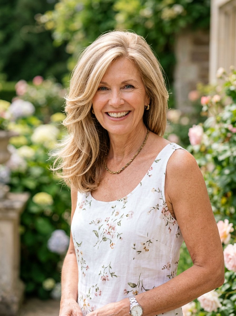 Side Swept Long Layered Haircut For Older Women - 20 side swept hairstyle for older women - 20 side swept hairstyle for older women