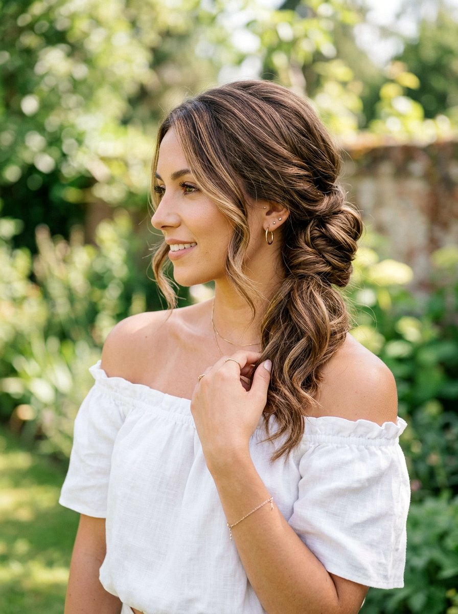 Side Swept Low Bun - 20 easy low bun styling ideas - 20 easy low bun styling ideas