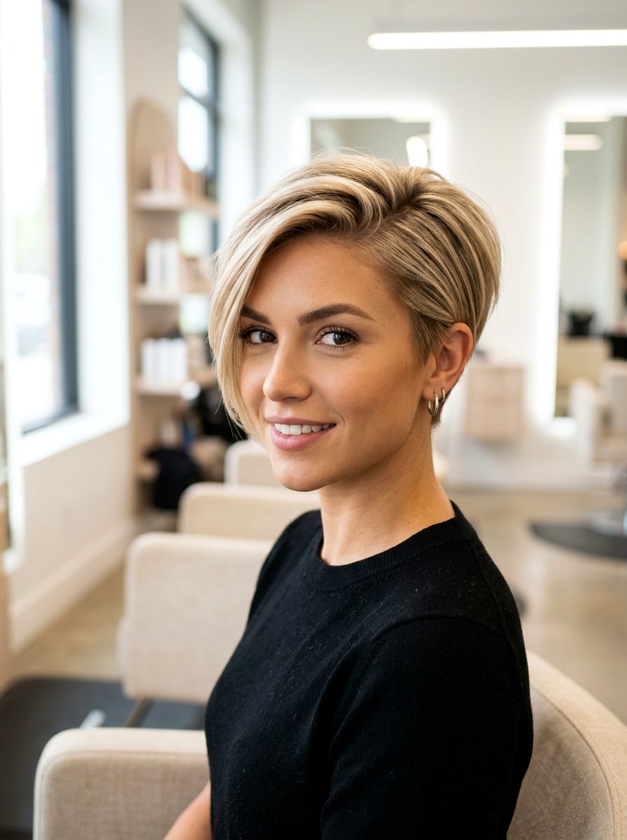 Side Swept Pixie - 20 sleek pixie for older women - 20 sleek pixie for older women