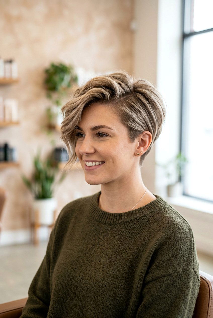 Side Swept Pixie - 20 short haircuts for fine hair - 20 short haircuts for fine hair