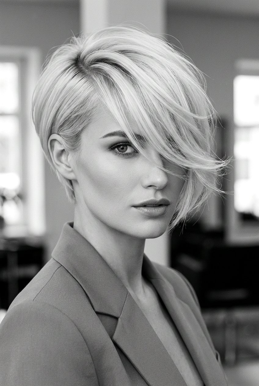Side Swept Pixie Cut - 20 pixie haircuts for women - 20 pixie haircuts for women