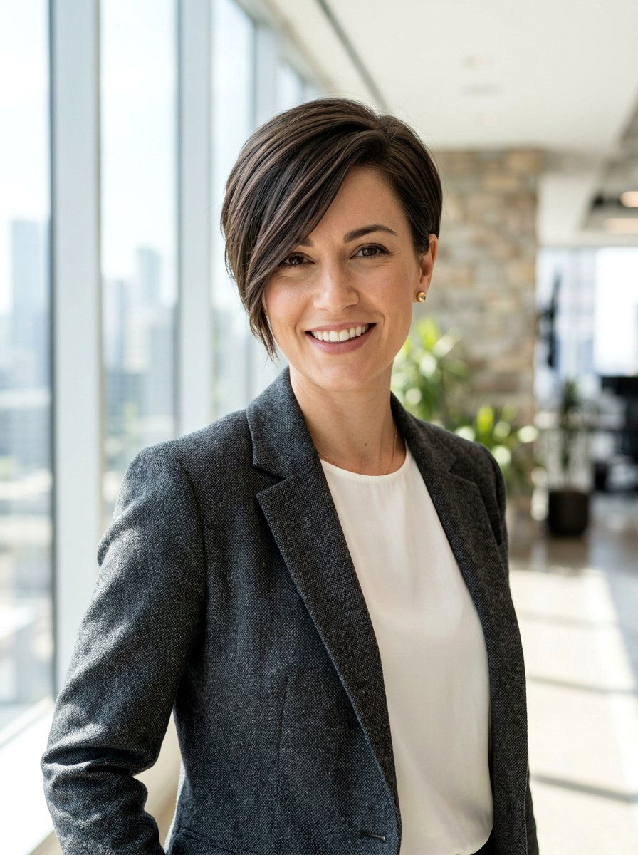 Side Swept Pixie Cut - 20 interview hairstyle with clean pixie cut - 20 interview hairstyle with clean pixie cut