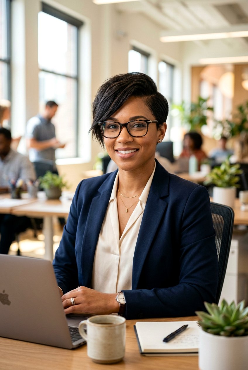 Side Swept Pixie Cut With Glasses - 20 flattering short haircut for women with glasses