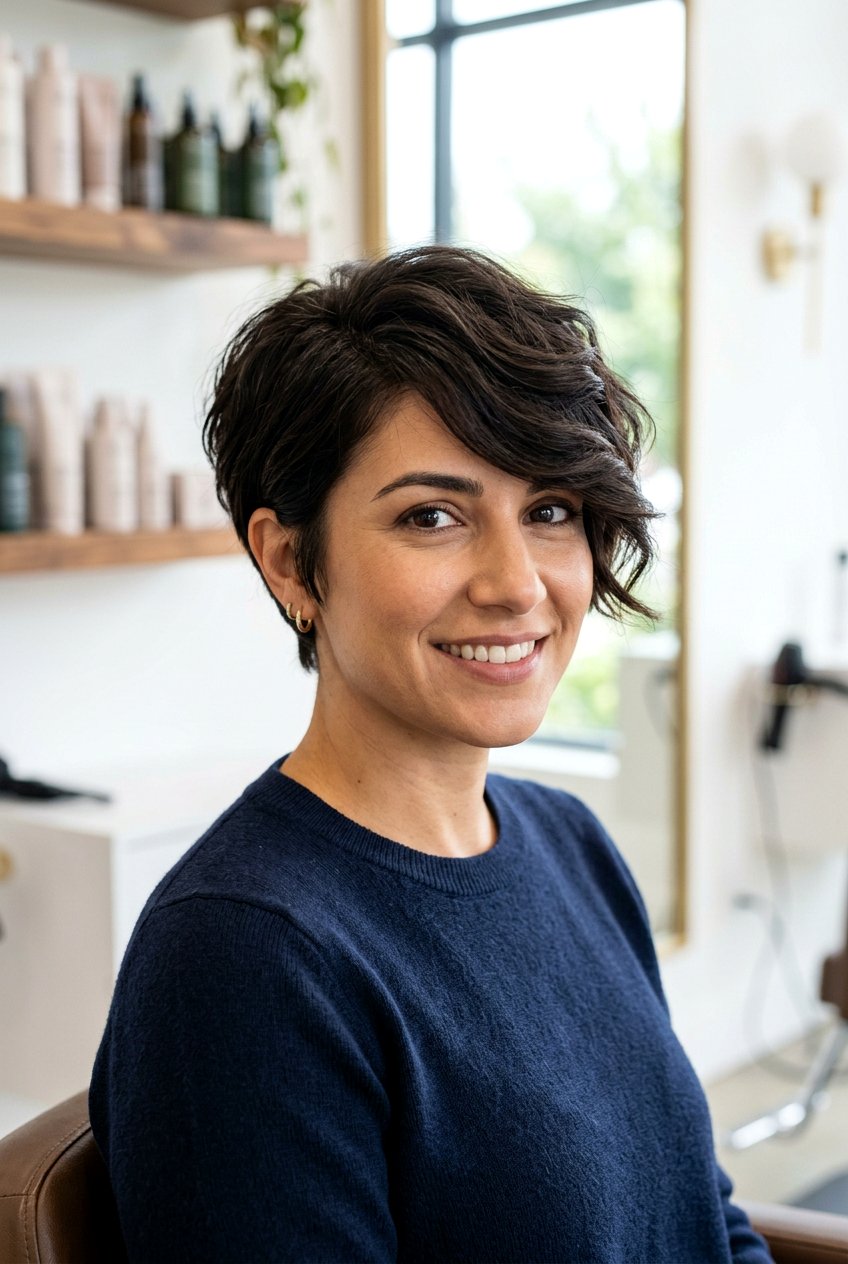 Side Swept Pixie For Thick Hair - 20 short hairstyles for thick hair - 20 short hairstyles for thick hair