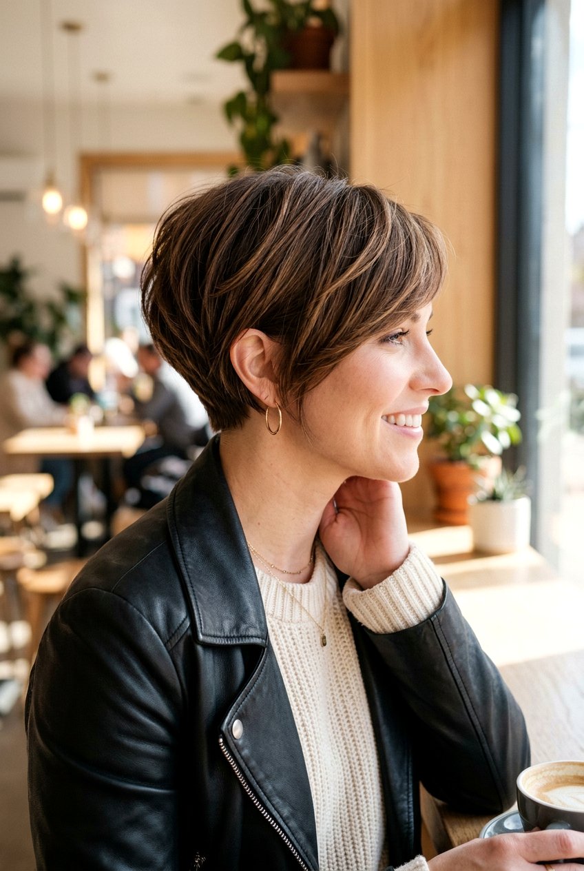 Side Swept Pixie With Stacked Back - 20 pixie with stacked back - 20 pixie with stacked back