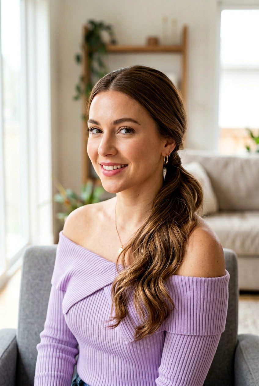 Side Swept Ponytail - 20 clean girl middle part ponytail - 20 clean girl middle part ponytail