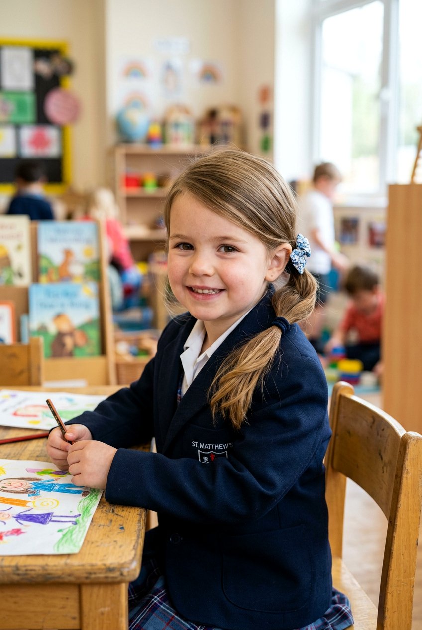 Side Swept Ponytail - 20 easy school hairstyle for preschool girls - 20 easy school hairstyle for preschool girls