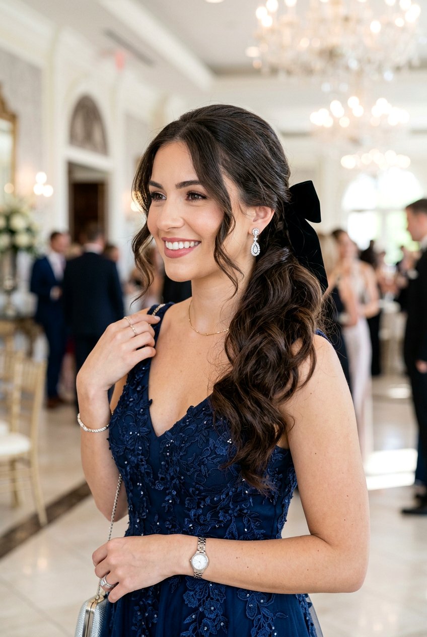 20 Stunning Birthday Hairstyle Ideas With a Bow Ponytail