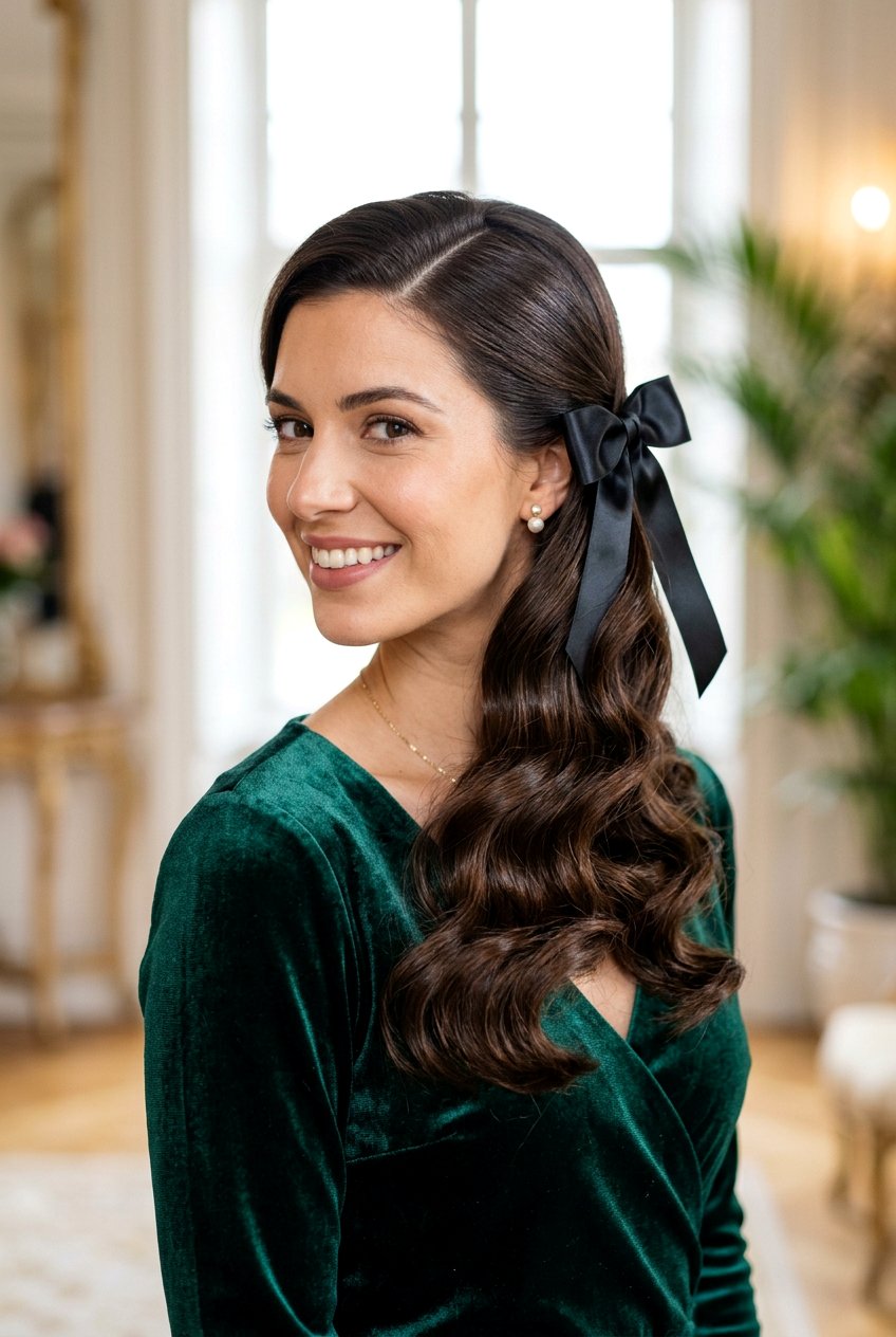 Side Swept Ribbon Hairstyle - 20 coquette ribbon hairstyle - 20 coquette ribbon hairstyle