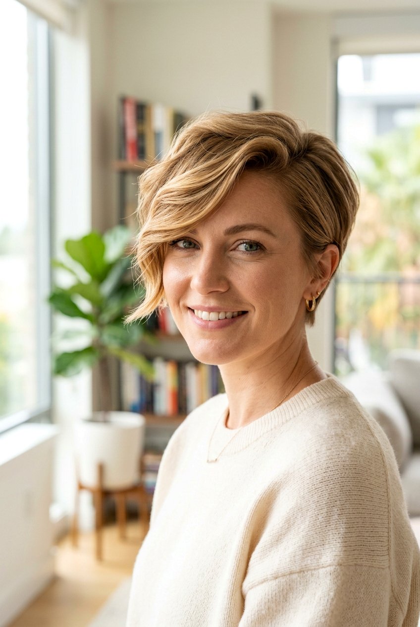 Side Swept Soft Pixie - 20 soft pixie haircut - 20 soft pixie haircut