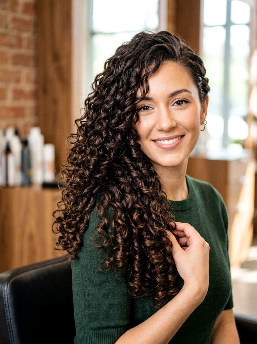 Side Swept Spiral Curls - 20 prom side swept curls hairstyle - 20 prom side swept curls hairstyle