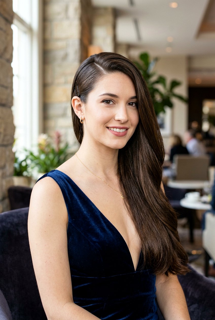 Side Swept Straight Hair - 20 prom hairstyle for long thick straight hair - 20 prom hairstyle for long thick straight hair