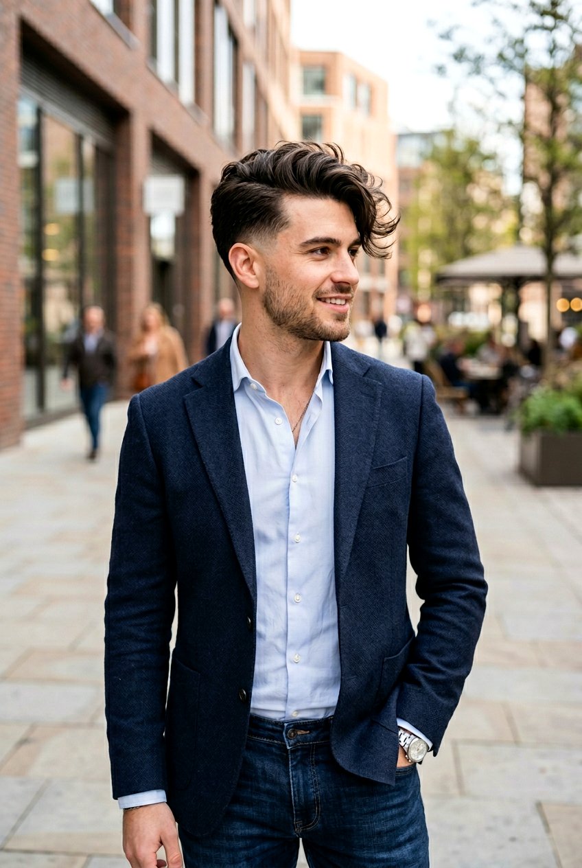 Side Swept Textured Fringe Low Fade - 20 low fade with textured fringe men - 20 low fade with textured fringe men