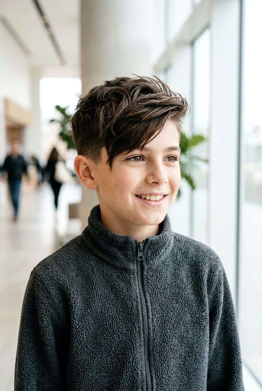Side Swept Textured Fringe - 20 boys haircut with textured fringe - 20 boys haircut with textured fringe