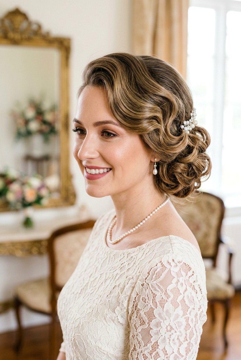 Side Swept Updo - 20 formal updo hairstyles - 20 formal updo hairstyles