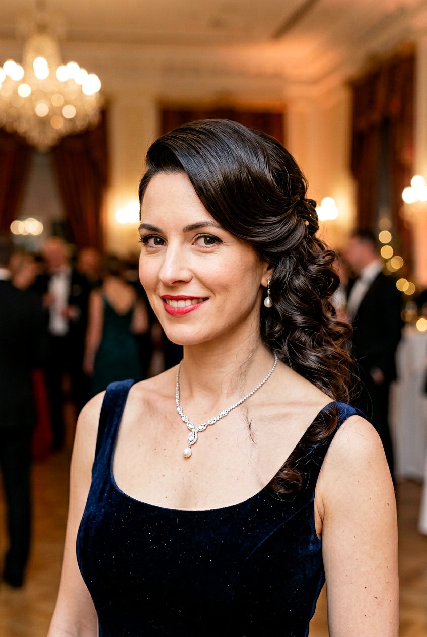 Side Swept Vintage Updo - 20 vintage updo hairstyle - 20 vintage updo hairstyle