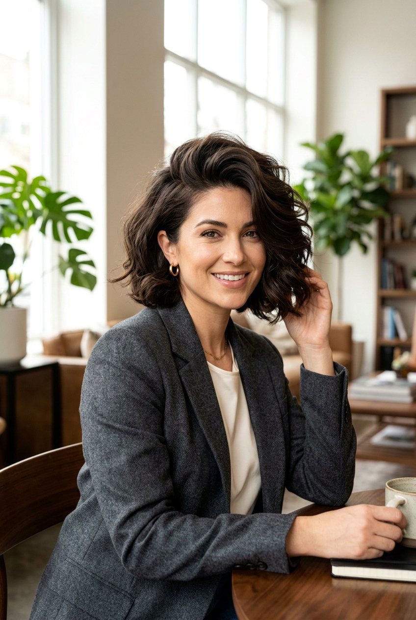 Side Swept Voluminous Bob - 20 haircuts for thinning crown - 20 haircuts for thinning crown