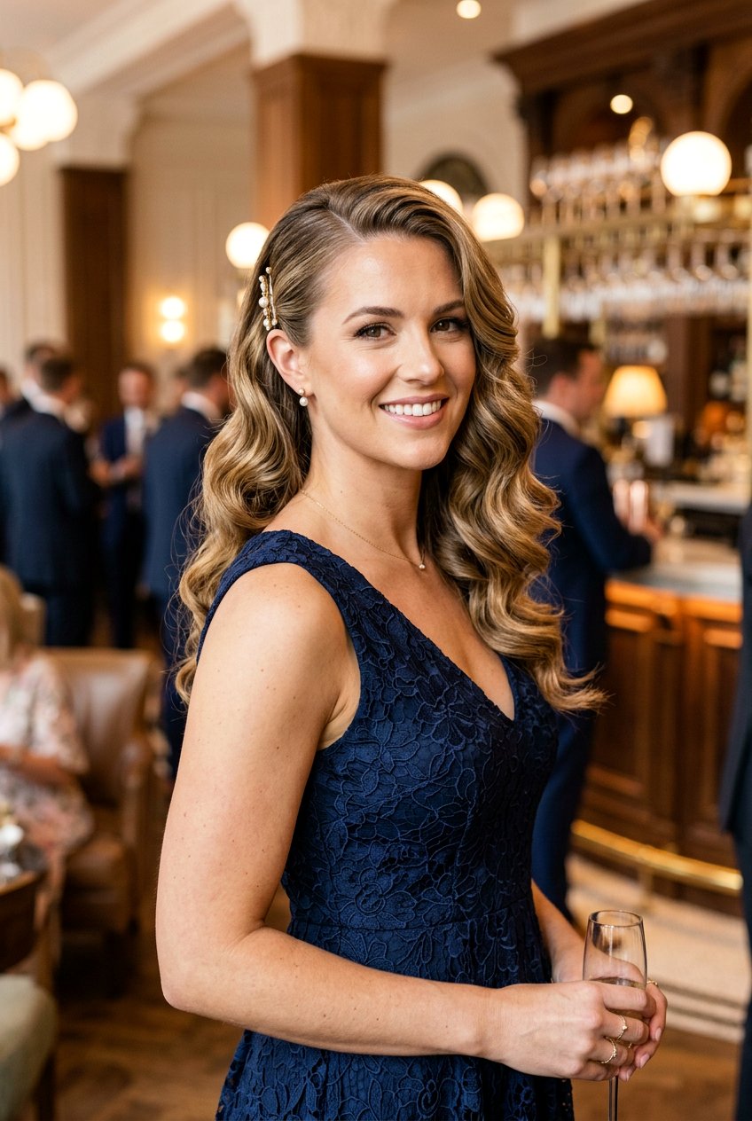 Side Swept Waves - 20 easy hairstyles for busy moms with long hair - 20 easy hairstyles for busy moms with long hair